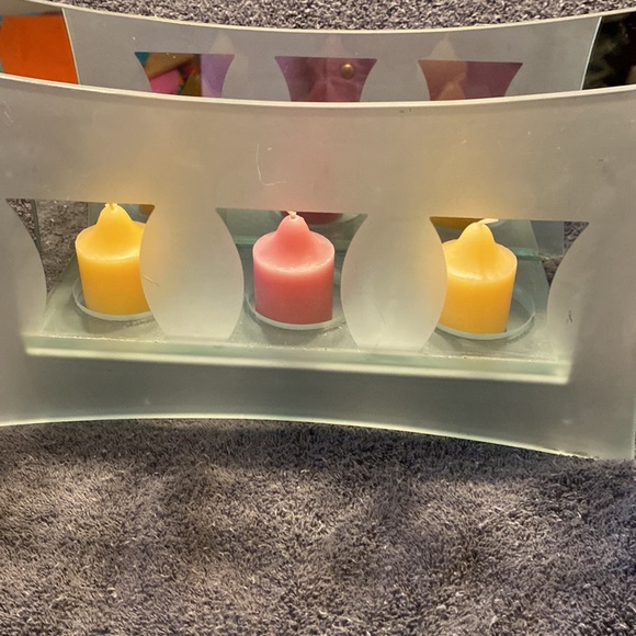 Beautiful Retired Party Lite Glass Tealight/Votive Candle Holder - Picture 16 of 16